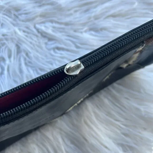 Claudia Firenze 💫Black💫 Leather Clutch Faux Fur - Picture 5 of 6